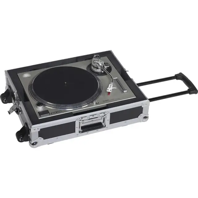 WALKASSE TTPRO-TROLLEY Flight Case Multi Fromat Turntable (Trolley + Wheels) Silver