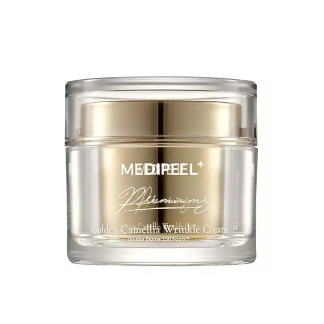 Premium Golden Camellia Wrinkle Cream/50g Αντιγηραντική κρέμα με εκχύλισμα χρυσού και πεπτίδια που βελτιώνει την ελαστικότητα του δέρματος.