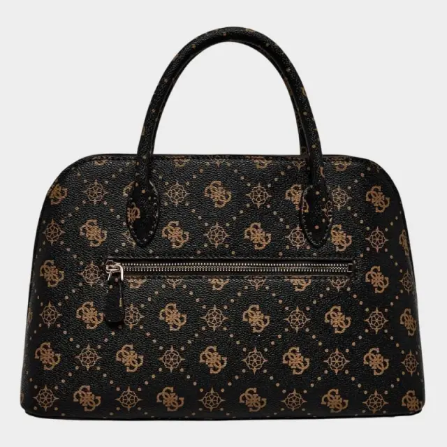 Guess - Γυναικεία Τσάντα Ώμου Emelie Logo HWGP9928060-ESL Μαύρο/Καφέ 3