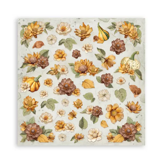 Χαρτιά scrapbooking 10τεμ, 20.3×20.3cm Stamperia, Golden Harmony 2