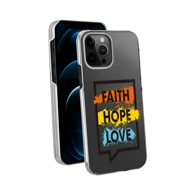 Vivanco Special Edition Clear Cover Apple iPhone 12 / 12 Pro Faith Hope Love