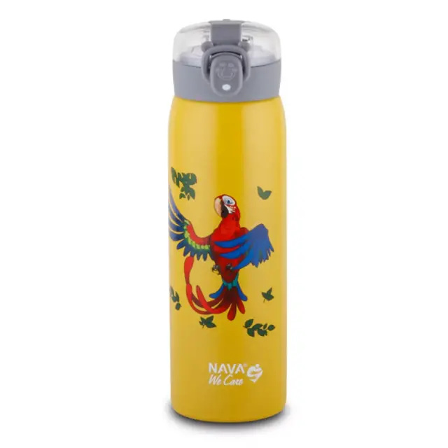 Nava Μπουκάλι Θερμός Ανοξείδωτο Κίτρινο 500ml