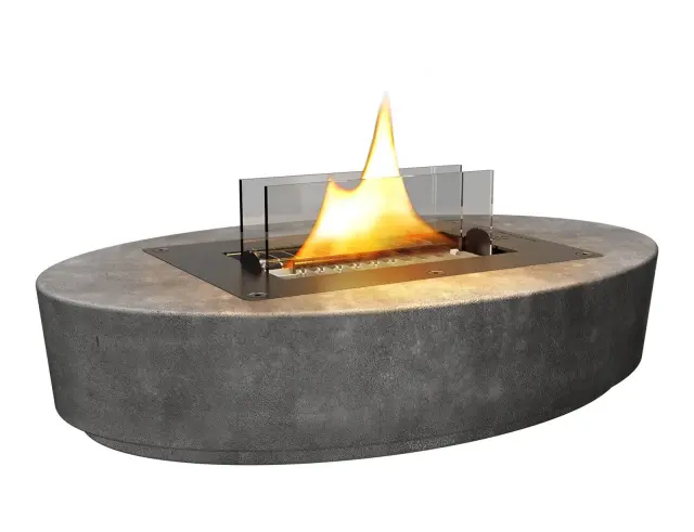 Επιτραπέζια Εστία Φωτιάς Carnation Tenderflame με διάρκεια καύσης 4 - 5 ώρες, χωρητικότητα δεξαμενής 500ml και διαστάσεις 32x22x7cm - Concrete TF-100153 3