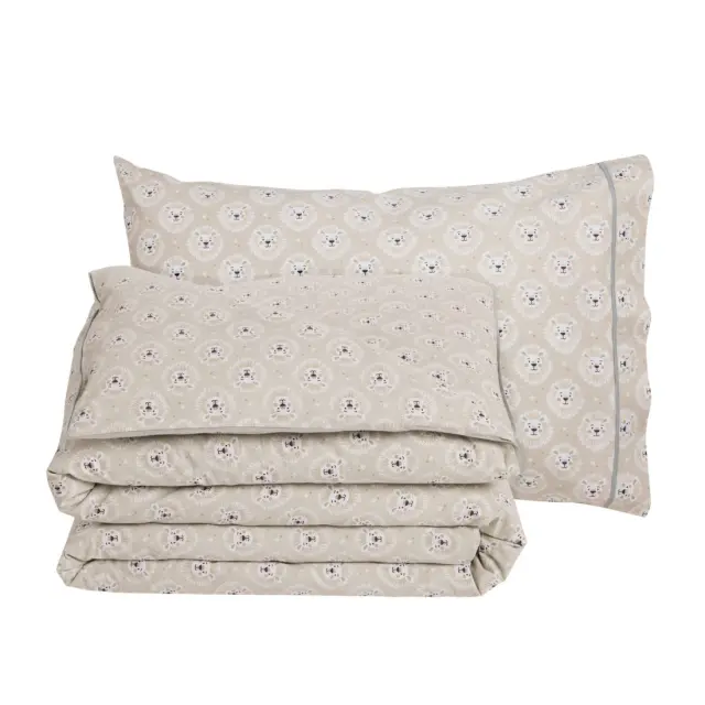 Σετ Παιδικά Σεντόνια Μονά 3 Τεμαχίων Das Kids 4979 Taupe 170x260 3