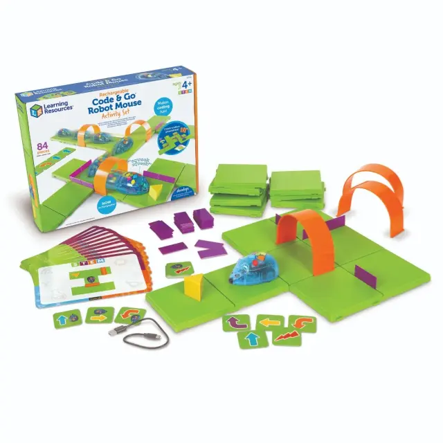 Learning Resources Code & Go Robot Mouse Ρομποτικό Ποντικάκι με Σετ Δραστηριοτήτων (Επαναφορτιζόμενο) (4+ ετών) LER 2872