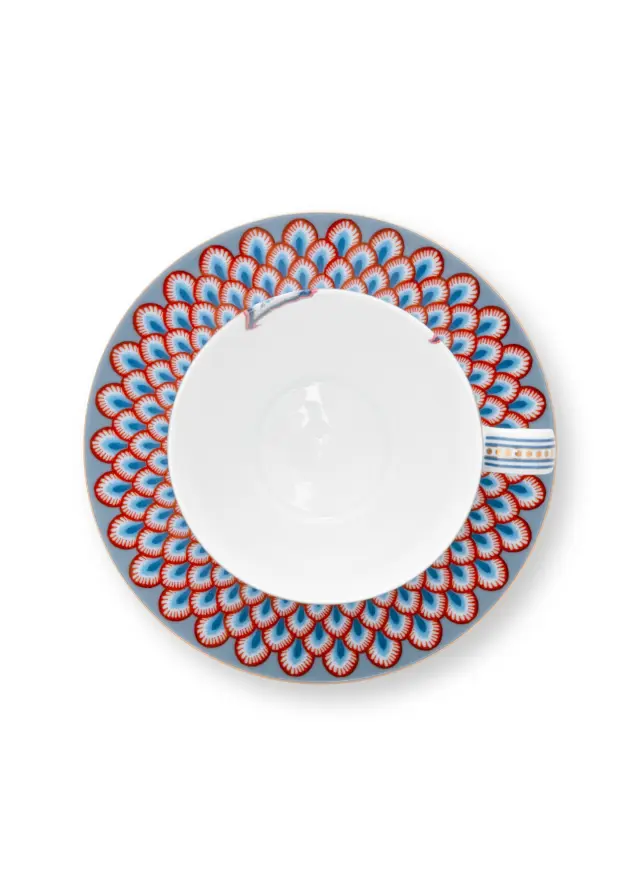 PIP STUDIO ΠΟΡΣΕΛΑΝΙΝΟ ΦΛΙΤΖΑΝΙ ΤΣΑΓΙΟΥ FLOWER FESTIVAL ΜΠΛΕ 280ml - One size 3