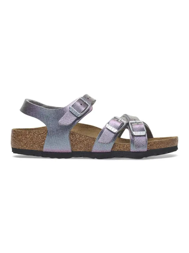 Birkenstock Πέδιλα Παιδικό δέρμα Ασημί BIR/KUMBA KIDS 1029425 IR/VIOL 3