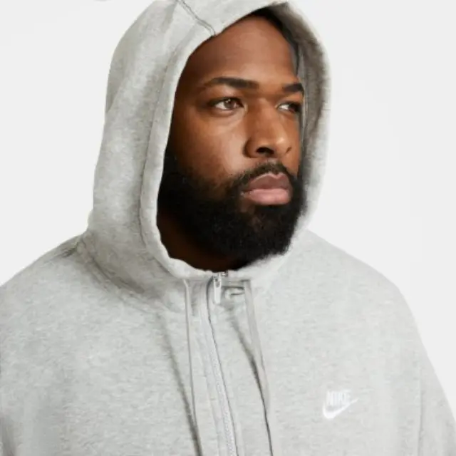 Nike Sportswear Fleece Full Zip Hoodie (BV2645-063) - Γκρί 3