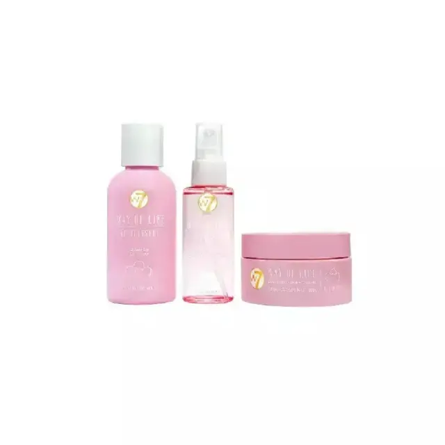 W7 Cosmetics Way Life Gift Travel Set-Be Blissful, Shower Gel & Body Wash 100ml, Body Butter 100ml & Hair & Body Mist 50ml,  Σετ Ταξιδίου για Ενυδάτωση & Καθαρισμό Σώματος με Αφρόλουτρο 100ml, Ενυδατικό Βούτυρο Σώματος 100ml, Αρωματικό Σώματος σε σπρέυ  50ml με Νότες Γερανιού, Λεβάντας, Εσπεριδοειδώ 2