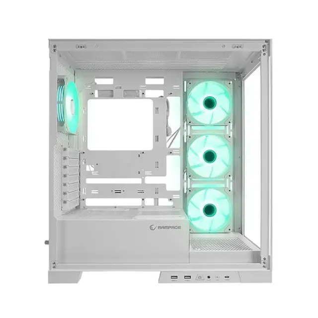 Rampage PC Case Hydra V2 Midi Tower ARGB White (HYDRAV2-WHITE) 2