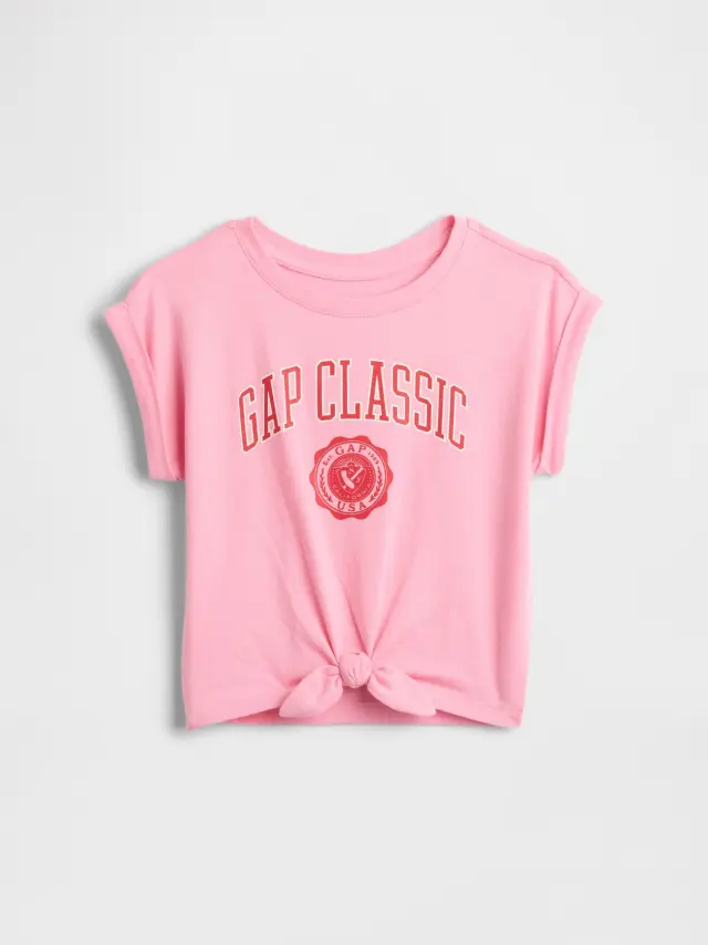 Μπλούζα Βρεφική και Νηπιακή με Λογότυπο Gap Tie-Knot MAY PINK