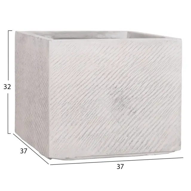 ΣΕΤ 4ΤΜΧ ΓΛΑΣΤΡΕΣ ΤΕΤΡΑΓΩΝΕΣ FB94730 FIBERCLAY ΓΚΡΙ CEMENT 37x37x32Υεκ. 3