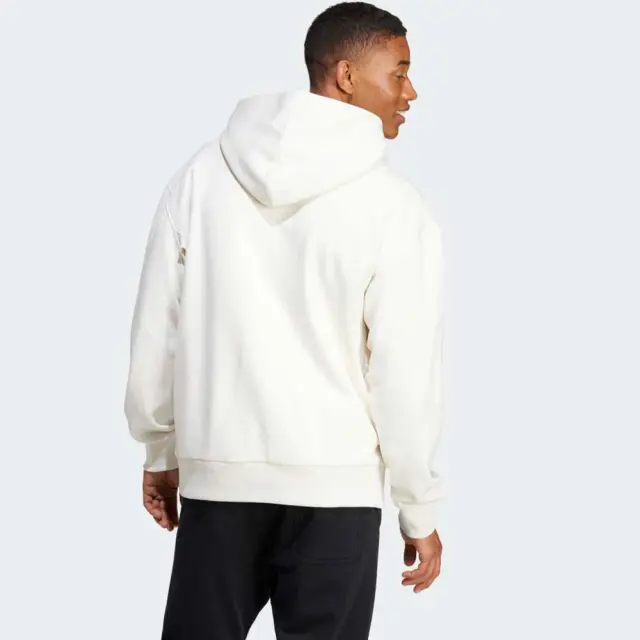 adidasAll Szn Φούτερ Fleece με Κουκούλα White - XL 2