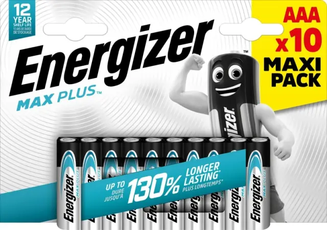 Energizer Max Plus Alkaline Battery AAA E92LR03 (10 τμχ) 01.001.0164