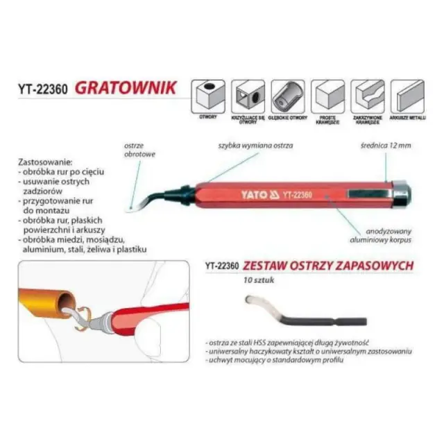 Yato Απογρεζωτής Καθαρισμού Στυλό YT-22360 2
