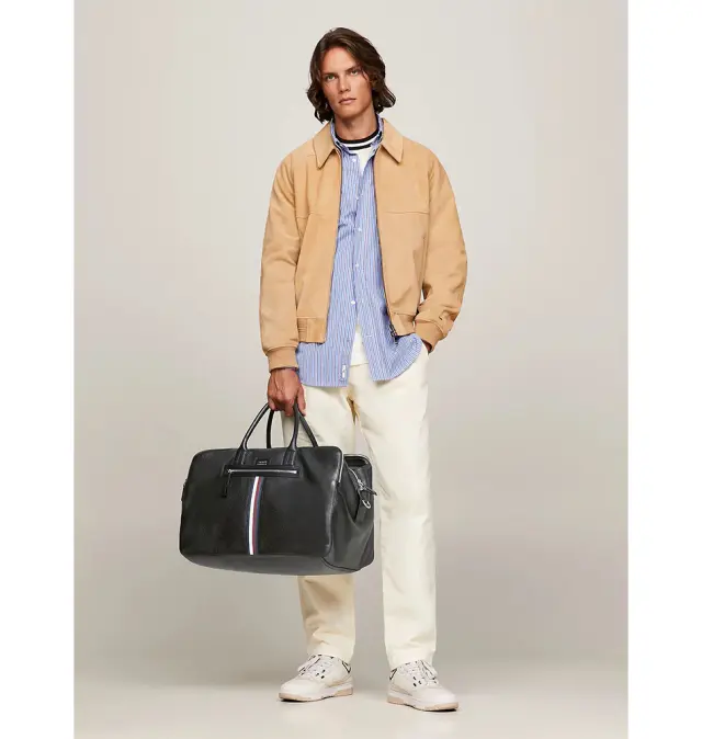 Τσάντα TOMMY HILFIGER 11815 Premium Leather Duffle Μαύρο 2