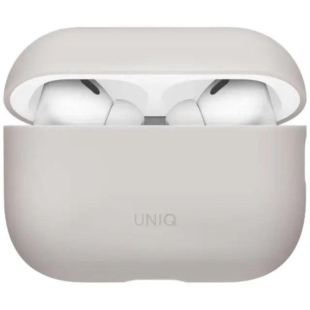 Θήκη UNIQ Lino Hybrid Liquid Silicone για AirPods Pro 3 - Beige Ivory 2
