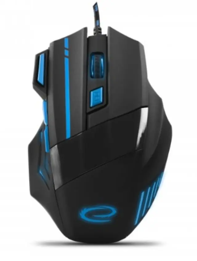 Ενσύρματο Οπτικό Ποντίκι Gaming με 7 Πλήκτρα USB 2400 DPI MX201 Wolf Χρώματος Μαύρο - Μπλε Esperanza EGM201B