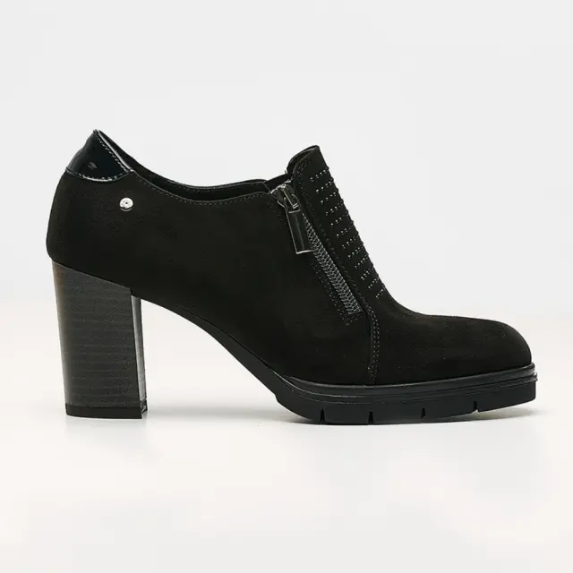 Donna Serena Μοκασίνια-Loafers Γυναικείο δέρμα Nubuck Μαύρο DSE/4853 NERO
