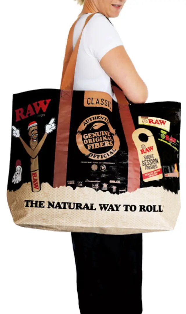 RAW Tote Bag Τσάντα Black - 63cm 3