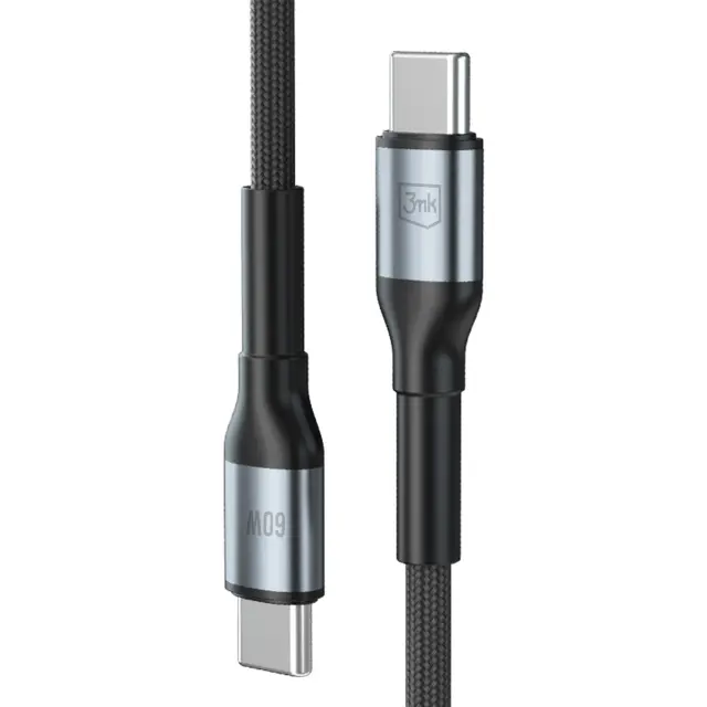 3mk® - Hyper N-Series USB-C σε USB-C 60W 2m/ Black. 2