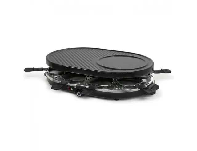 Γκριλιέρα Raclette Κρεπιέρα 3 σε 1 Livoo Onli ON1035N με ρυθμιζόμενο θερμοστάτη, ισχύ 1200W και επιφάνεια ψησίματος 43x30cm - Black ON1035N 2