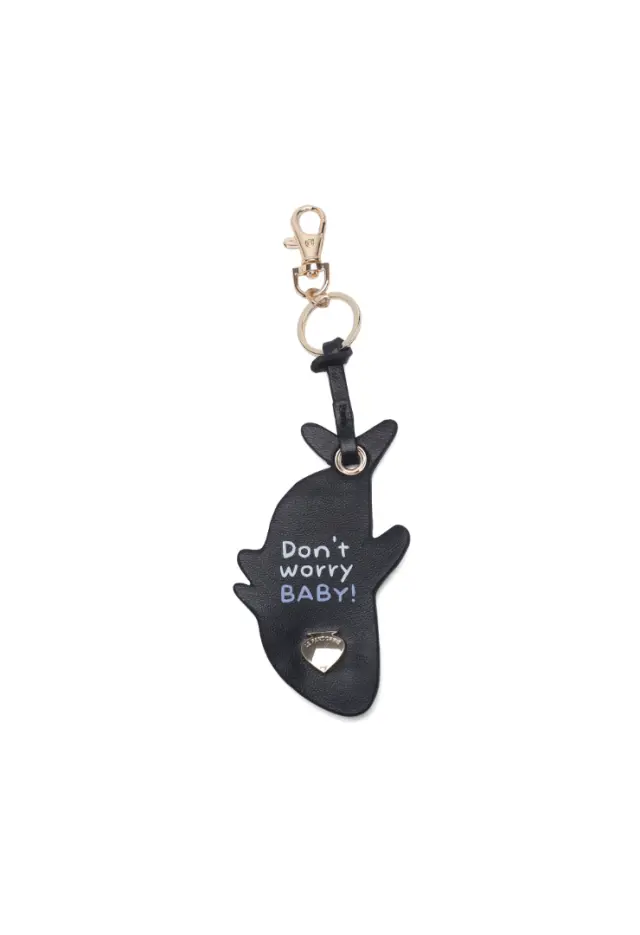LE PANDORINE - Shaped charm keyring with blue gold lobster clasp 2