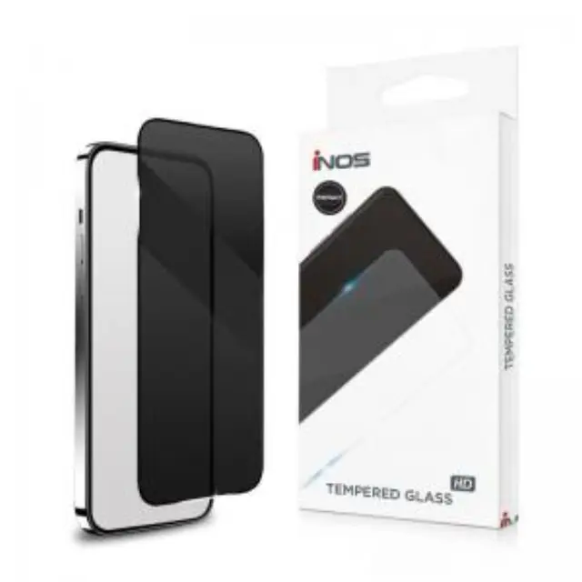 Tempered Glass Full Face Privacy inos 0.33mm Apple iPhone 16 Plus Μαύρο N66082 2