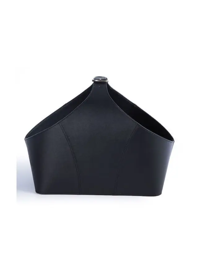 Nef-Nef Homeware Καλάθι Τεχνητό Δέρμα Lethal 30x20x32 Black