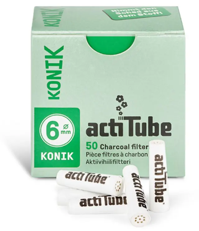 Ανταλλακτικό Φίλτρο actiTube Extra Slim KONIK 50 Κωνικά Ενεργού Ανθρακα 6mm 2