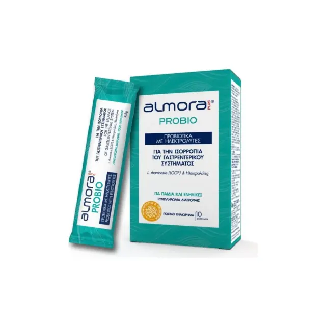 Almora Plus Probio Προβιοτικά με Ηλεκτρολύτες για την Ισορροπία του Γαστρεντερικού Συστήματος, 10 φακελίσκοι x 4.5gr