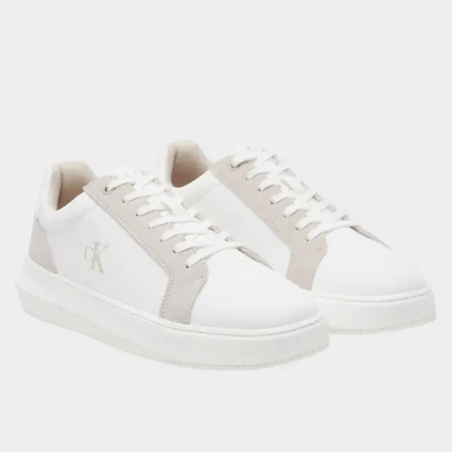 Calvin Klein - Ανδρικά Sneakers Chunky Cupsole Mg Canvas YM0YM01219-02S Λευκό - 44 2