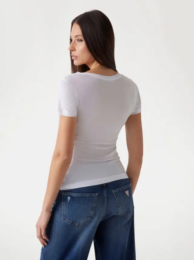 Guess Vn Ss Γυναικείο T-shirt Λευκή 3