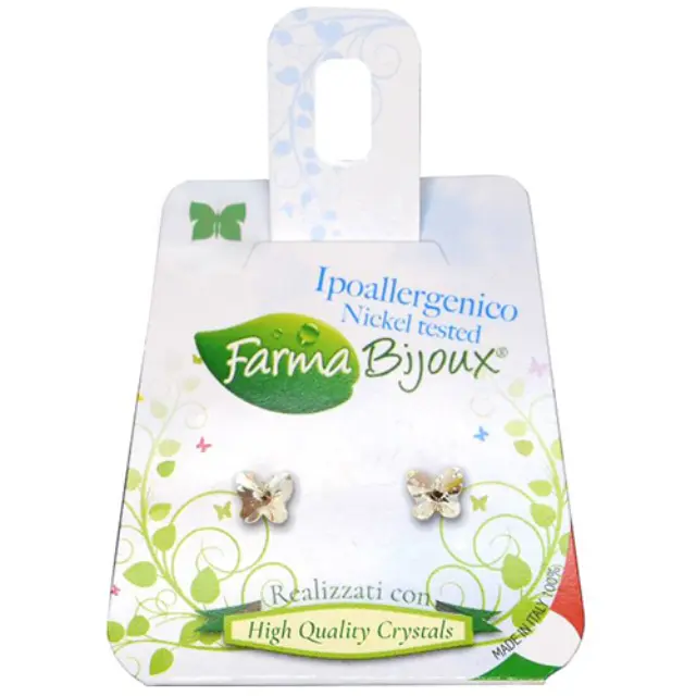 Farma Bijoux Υποαλλεργικά Σκουλαρίκια Πεταλούδα 5mm (BE 45C01)