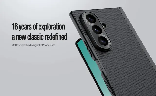 Nillkin Super Frosted FOLD Magnetic Back Cover for Samsung Galaxy Z Fold 8 Ultra Transparent Black 3