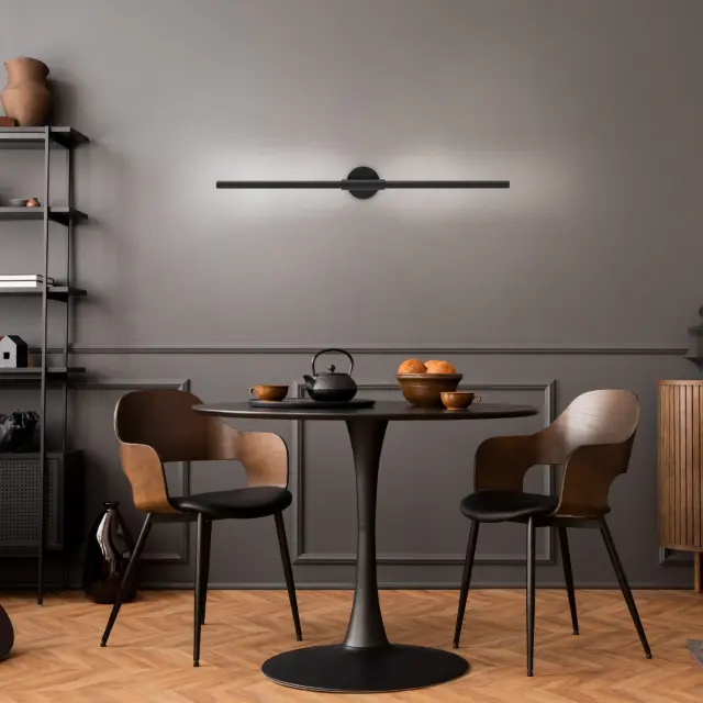 Επιτοίχιο Φωτιστικό LED ACA Leaf OKN9600AW9BK Αμμώδες Μαύρο 15W 3000K 531lm / OKN9600AW9BK 2