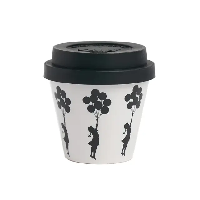 Quy Cup Επαναχρησιμοποιούμενο Ποτήρι Espresso (R-Pet) 90ml Banksy: Flying Balloons Girl 2