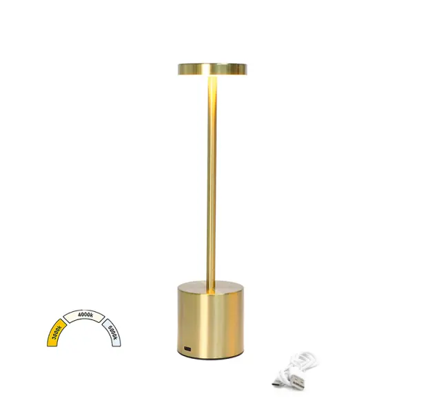 LED ΠΟΡΤΑΤΙΦ ΕΠΑΝΑΦΟΡΤΙΖΟΜΕΝΟ 3W CCT DIMMABLE ΧΡΥΣΟ
