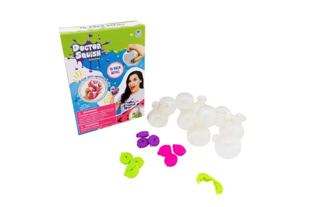 Doctor Squish - Squishy Pack Refill V2 10 Balloons AND Clips 38687 - Toys