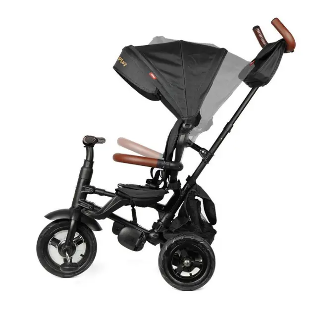 QPlay Rito Deluxe Αναδιπλούμενο Τρίκυκλο Ποδήλατο Grey 10+ Μηνών 3