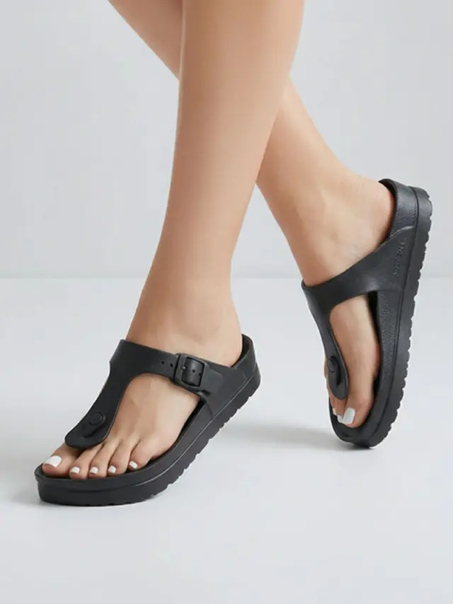 Sun&Fun Πέδιλα Γυναικείο Eva/Αδιάβροχο Μαύρο SAF/15524 BLACK 2