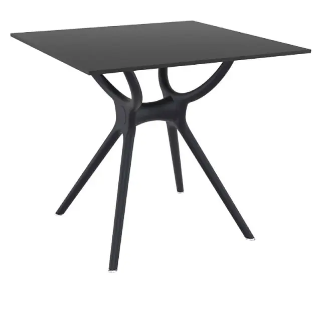 Τραπέζι AIR Μαύρο PP/HPL 80x80x74cm