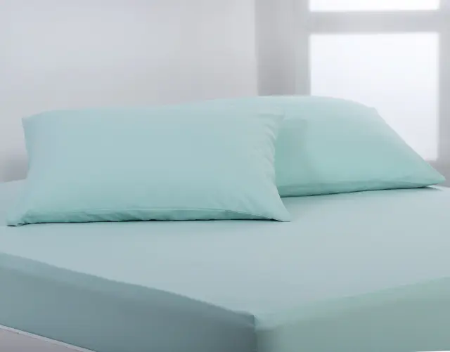 Βαμβακερό σετ μαξιλαροθήκες essentials (52cm x 72cm ) misty jade - -