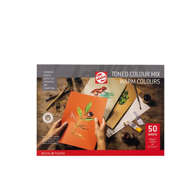 Μπλοκ Talens Warm Colours Mix Toned Papers A4 - 180gr/m² - 50 Φύλλα