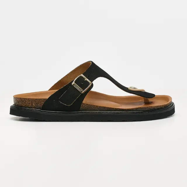 Genuins Πέδιλα Γυναικείο δέρμα suede Μαύρο GEN/ROSAS VELOUR BLACK