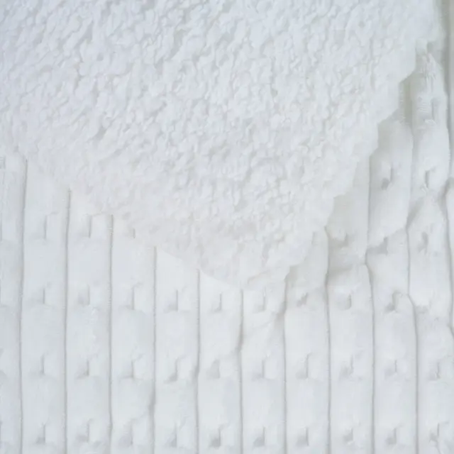 Κουβερτοπάπλωμα Υπέρδιπλο με Γούνα Sherpa Das Home 1176 White 220x240 2