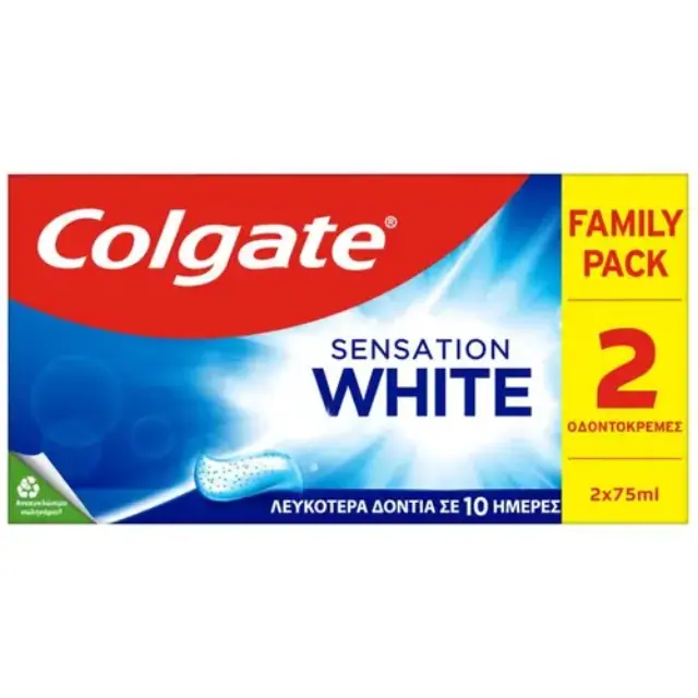 Colgate Sensation White Οδοντόκρεμα Λεύκανσης 2x75ml