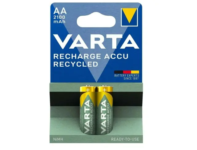 Varta Recharge Accu Recycled AA επαναφορτιζόμενες μπαταρίες 2100mAh 1.2V 2τμχ