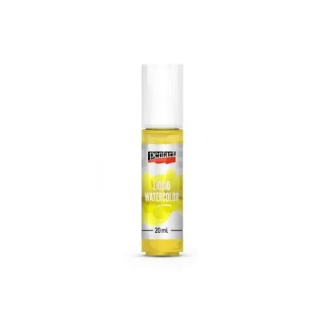 Liquid watercolor, χρώμα ακουαρέλας Pentart 20ml lemon