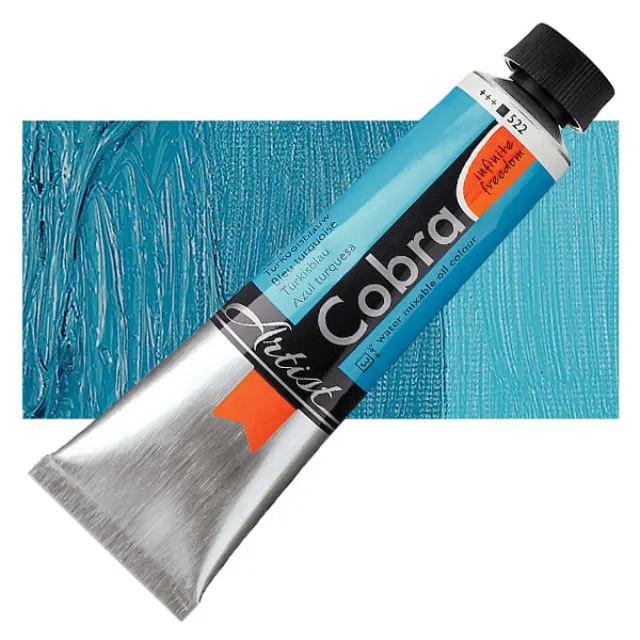 Λάδι Νερού Talens Cobra - 522 Turquoise Blue - 40ml